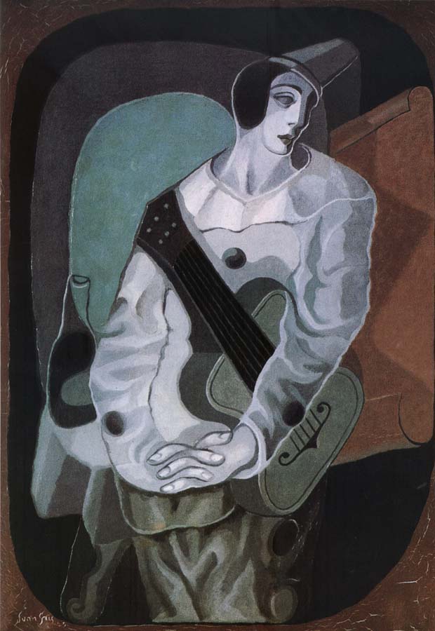 Juan Gris The clown with Guitar